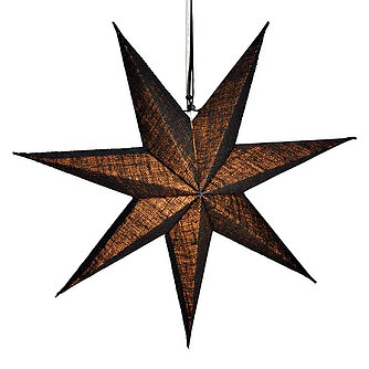 Artikelvorschau Leuchtstern Jute 45cm - schwarz (1 Stück)