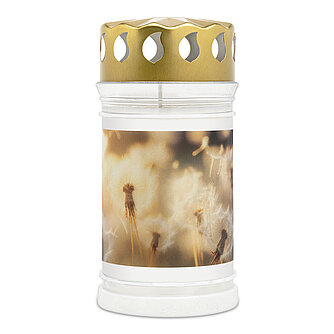 Bolsius Grablicht Nr. 3 mit Motiv - Pusteblume Artikelvorschau Grablicht Nr. 3 mit Motiv - Pusteblume