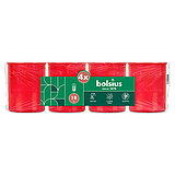 4 Bolsius Grablichter in der Größe 6,4x5,2cm in der Farbe Rot.