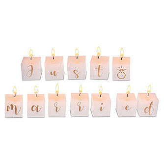 Artikelvorschau Kerzenblock "Just married" (12er Set)