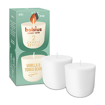 Artikelvorschau Bolsius: Cleanlight Duftnachfüller (2er Pack) - Vanille & Tonkabohne