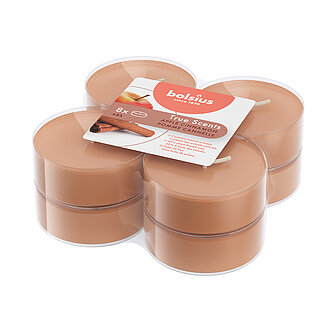 Artikelvorschau True Scents Maxi-Lichte Clear Cup - Apfel-Zimt (8er Pack)