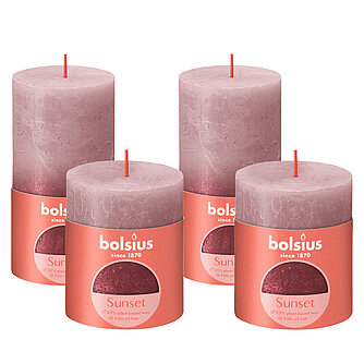 Bolsius Adventsset Sunset - Eschenrose (4er Set) Artikelvorschau Adventsset Sunset - Eschenrose (4er Set)