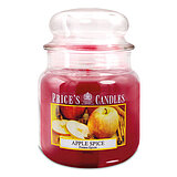 prices-candles-apothekerglas-142-95-apple-spice-411g-pmj010320 Eine Apothekerglas-Kerze von Prices Candles in der Größe 14,2x9,5cm mit dem Duft Apple Spice und einem Gewicht von 411g.