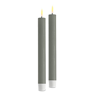 Artikelvorschau LED Stabkerze 240/22mm  - salbeigrün (2er Pack)
