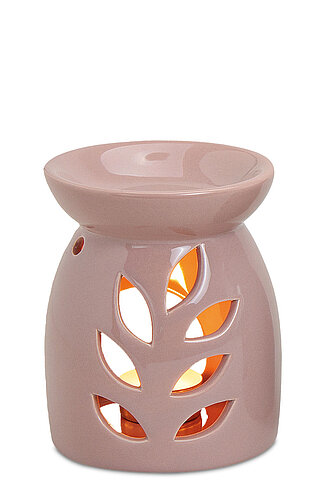 Artikelvorschau Keramik Duftlampe "Blätter" 130/100mm (1 Stück) - rosa