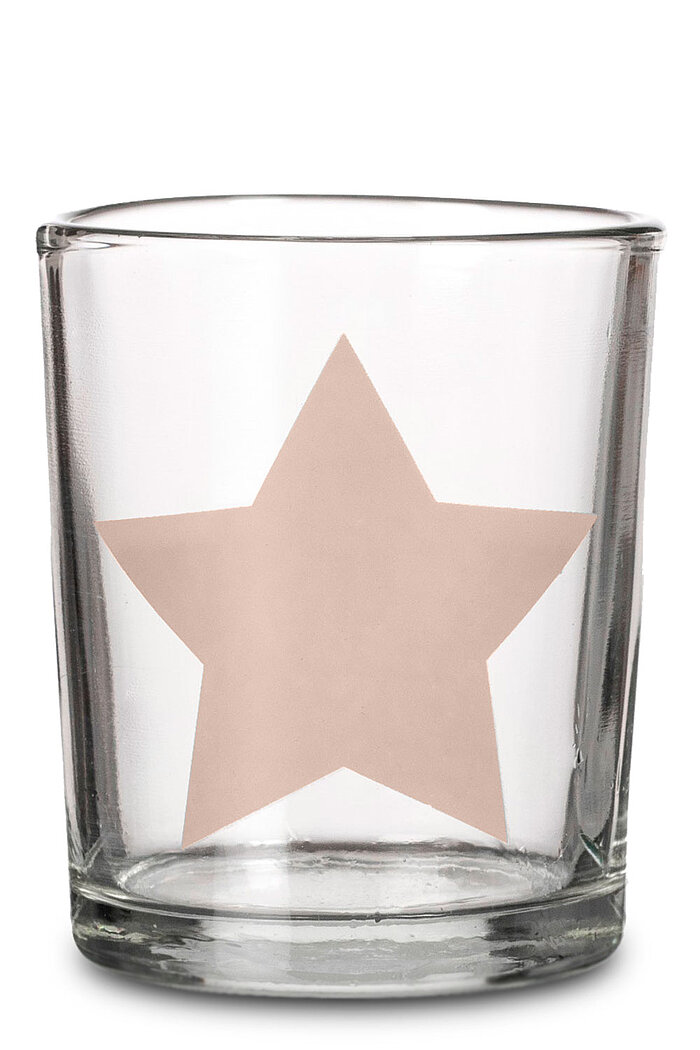Ein Teelichthalter Star von Sandra Rich in der Größe 8x7cm in der Farbe Schlamm.