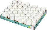 40 transparente Cups von Bolsius in der Größe 4,9x4,2cm in der Farbe klar.