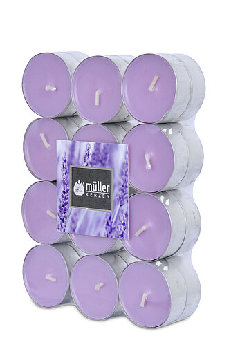 Artikelvorschau Duft-Lichte - Lavendelfelder (24er Pack)