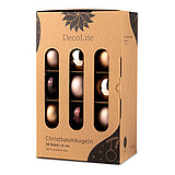 decolite-christbaumkugeln-6-cm-lounge-144560630009.jpg Ein 30er Pack Christbaumkugeln in Lounge mit 6cm Durchmesser von DecoLite in einer dekorativen Schachtel.