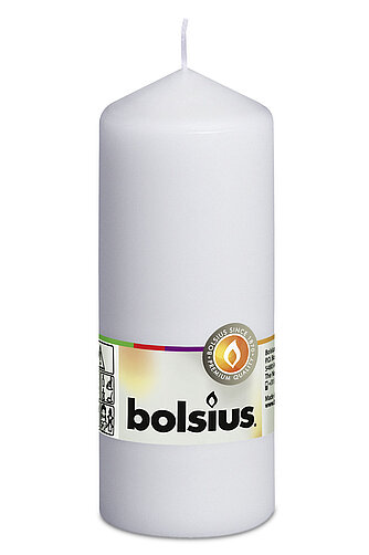 Artikelvorschau Bolsius: Stumpenkerze 150/58mm - Weiß