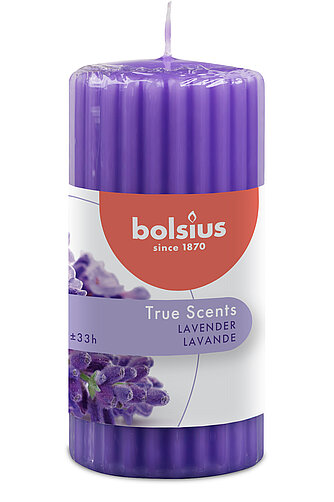 Bolsius True Scents Duft-Stumpen geriffelt - Lavendel (1 Stück) Artikelvorschau True Scents Duft-Stumpen geriffelt - Lavendel (1 Stück)