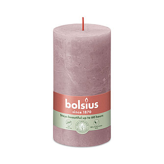 Artikelvorschau Rustik Stumpenkerzen 130/68 mm - Eschen Rose (1 Stück)