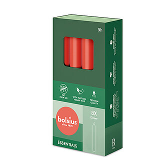 Artikelvorschau Haushaltskerzen 170/20 mm (8er Pack) - Zartes Rot
