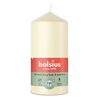 Artikelvorschau Bolsius: Stumpenkerze 120/58mm - Weiche Perle