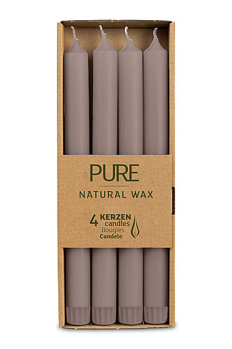 Artikelvorschau Pure Natural Wax Stabkerzen - sand (4er Pack)