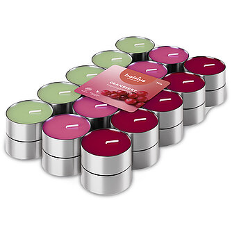 Artikelvorschau Duft-Teelichte 3-farbig (30er Pack) - Cranberry