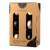 decolite-christbaumkugeln-10-cm-lounge-144561006009.jpg Ein 6er Pack Christbaumkugeln in Lounge mit 10cm Durchmesser von DecoLite in einer dekorativen Schachtel.
