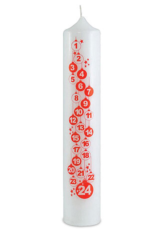 Artikelvorschau Adventskalenderkerze "Kugeln" 250/50 mm - 1 Stück