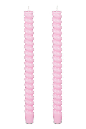 Artikelvorschau Tafelkerzen Twist 280/24mm - rosa (2er Pack)