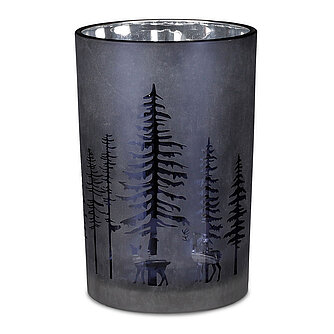 Artikelvorschau Teelichthalter Baum 180/120 mm - schwarz (1 Stück)