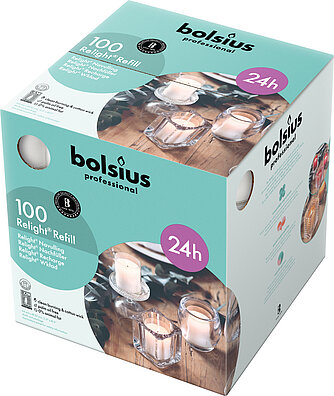 Artikelvorschau Relight Nachfüllkerzen 100er Box - transparent
