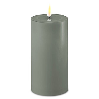 Artikelvorschau LED Stumpenkerze - salbeigrün 150/75mm (1 Stück)