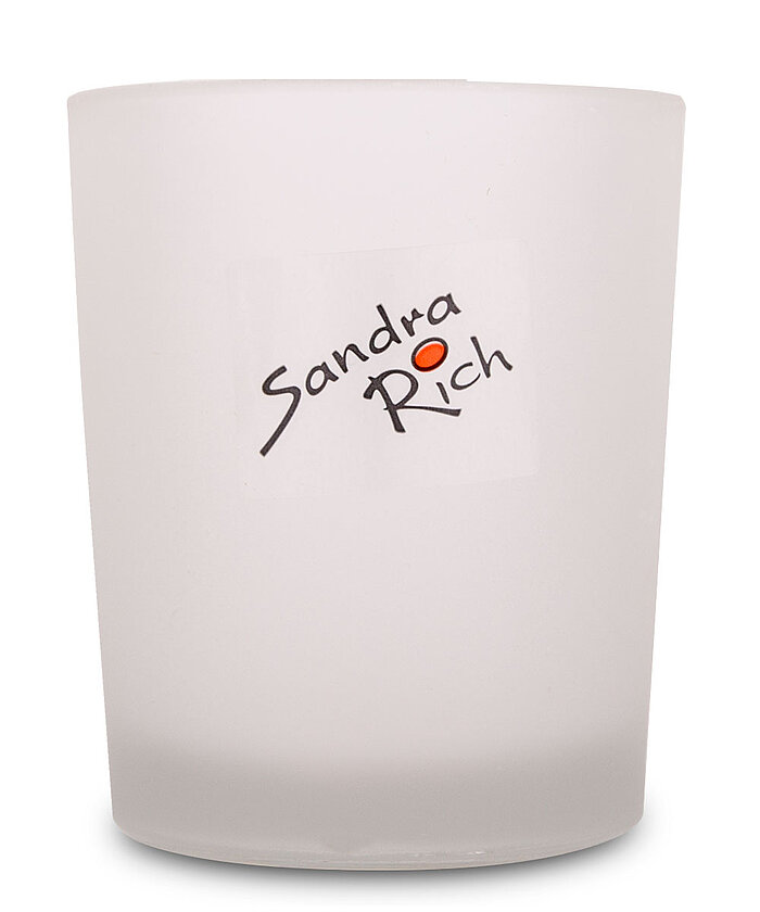 Ein Teelichthalter Promo Glas von Sandra Rich in der Größe 6,8x5,5cm in der Farbe satiniert.