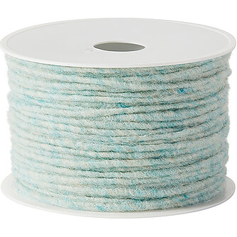 Artikelvorschau Wolldocht - 4mm - türkis-melange (80 Meter)