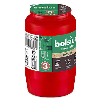 Artikelvorschau Grablicht Nr. 3 100 % Reines Pflanzenöl - Rot (20 Stück)