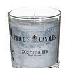Eine Duftkerze im Glas von Prices Candles in der Größe 8,9x8,0cm mit dem Duft Cosy Nights.