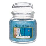 prices-candles-apothekerglas-142-95-summer-escape-411g-pmj010380 Eine Kerze im Apothekerglas von Prices Candles in der Größe 14,2x9,5cm mit dem Duft "Summer Escape" und einem Gewicht von 411g.