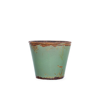 Artikelvorschau VINTAGE Glas Flower Pot- hellgrün 10/11 cm