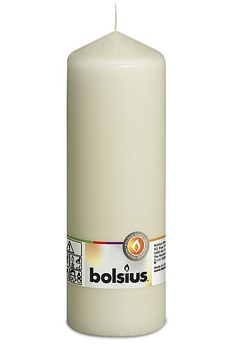 Artikelvorschau Bolsius: Stumpenkerze 200/68mm - Elfenbein (1 Stück)