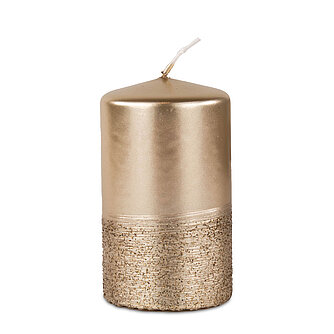 Artikelvorschau Wenzel: Stumpenkerze Fia 100/60mm - Creamgold