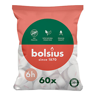 Bolsius Teelicht 6h (60er Beutel) Artikelvorschau Teelicht 6h (60er Beutel)