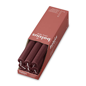 Artikelvorschau Rustik Haushaltskerzen 270/23 mm (9er Pack) - Samtrot