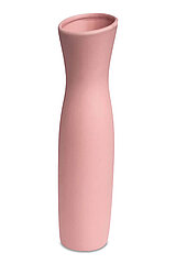 Eine Keramikvase Cone von Sandra Rich in der Größe 30x7,5cm in der Farbe rose.