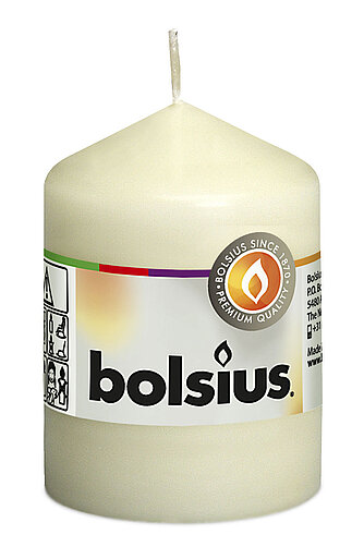 Artikelvorschau Bolsius: Stumpenkerze 80/58 - elfenbein - Einzelkerze