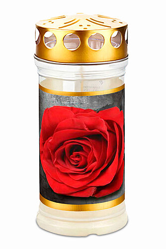 Artikelvorschau Kompositionsöllicht Nr. 417 Memoriam mit Deckel & Motiv Rose gold (12 Stück)