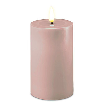 Artikelvorschau LED Stumpenkerze - rose 125/75mm (1 Stück)