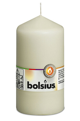 Artikelvorschau Bolsius: Stumpenkerze 130/68mm - Elfenbein (1 Stück)