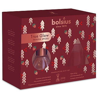 Bolsius Bolsius: True Glow Geschenkset - Duftglas & Diffuser - Winter Spices Artikelvorschau Bolsius: True Glow Geschenkset - Duftglas & Diffuser - Winter Spices