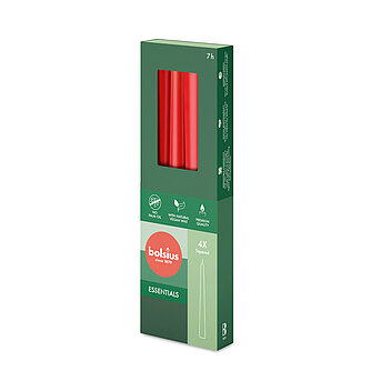 Artikelvorschau Spitzkerzen 245/24mm (4er Pack) - Zartes Rot