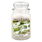 prices-candles-apothekerglas-195-100-white-musk-630g-pbj010689 Eine Apothekerglas-Kerze von Prices Candles in der Größe 19,5x10cm mit dem Duft White Musk und einem Gewicht von 630g.