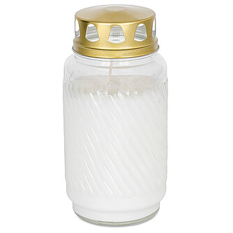 Bolsius Laternenglas mit Deckel - weiß (1 Stück) Artikelvorschau Laternenglas mit Deckel - weiß (1 Stück)