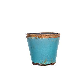 Artikelvorschau VINTAGE Glas Flower Pot- eisblau 10/11 cm