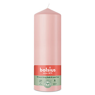 Artikelvorschau Bolsius: Stumpenkerze 200/68mm - Nebliges Rosa (1 Stück)