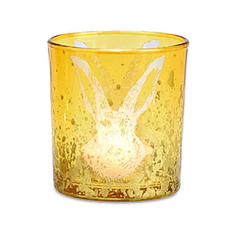 Artikelvorschau Teelichthalter Hase 8/7 cm - gelb (1 Stück)