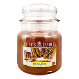 prices-candles-apothekerglas-142-95-zimt-411g-pmj010310 Eine Duftkerze im Apothekerglas von Prices Candles in der Größe 14,2x9,5cm mit Zimtduft und einem Gewicht von 411g.